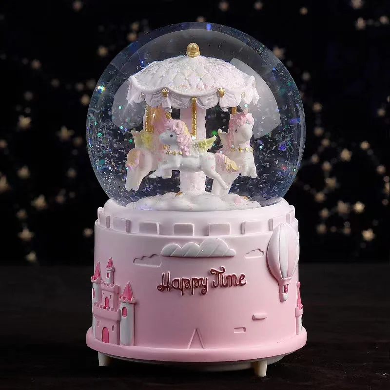 Christmas Gifts The Crystal Ball Merry-Go-Round Birthday Present Table Top Decoration Music Box
Christmas Gifts The Crystal Ball Merry-Go-Round Birthday Present Table Top Decoration Music Box