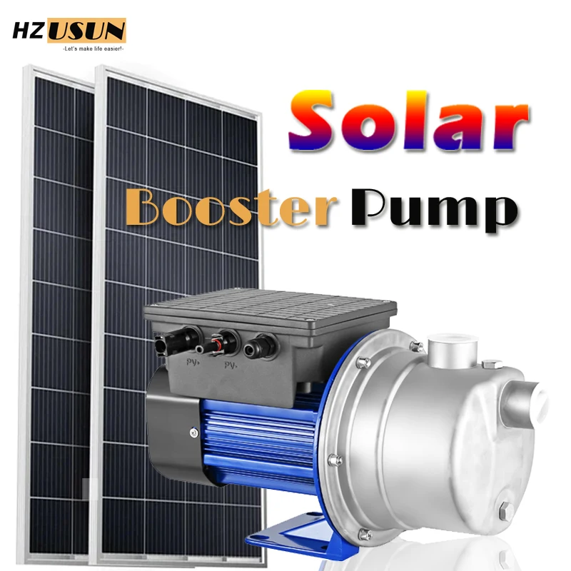 

HZUSUN 550W Solar Kit Jet Booster Pumping DC 48V Brushless Motor Centrifugal Solar Surface Clean Water Transfer Pump Price