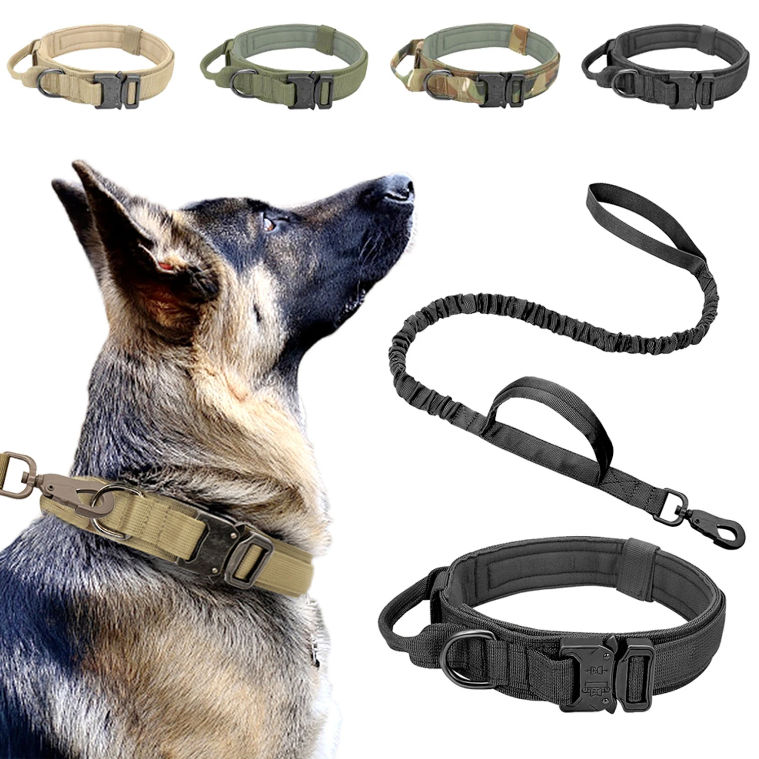Tactical Dog Collar Military Adjustable Duarable Nylon Lead For Medium Large Walking Training Pet Accessory Breakaway Leash Rope
Tactical Dog Collar Military Adjustable Duarable Nylon Lead For Medium Large Walking Training Pet Accessory Breakaway Leash Rope