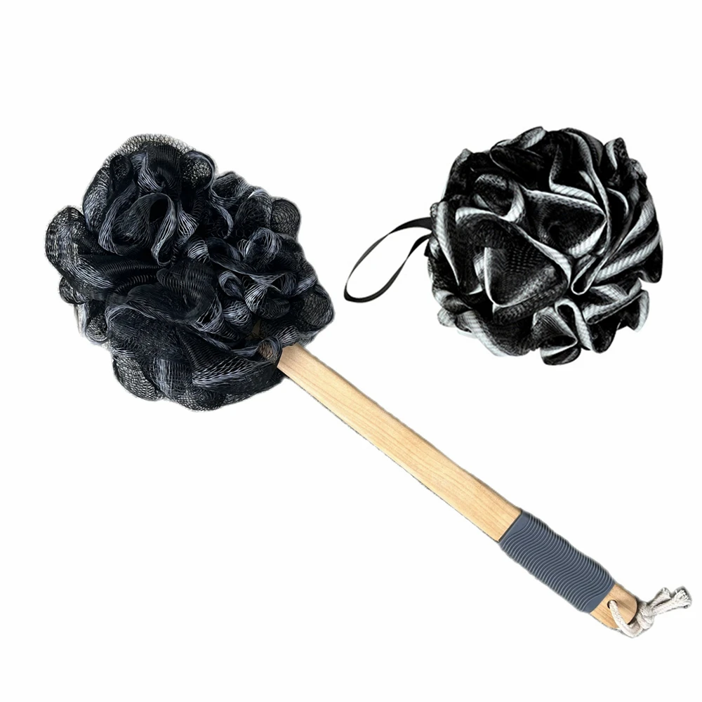 Black Bamboo Bath Loofah Sponge Body Scrubber Long Handle Wooden Bath Brush Mesh Foaming Ball Skin Clean Tool Bathroom Accessory
Black Bamboo Bath Loofah Sponge Body Scrubber Long Handle Wooden Bath Brush Mesh Foaming Ball Skin Clean Tool Bathroom Accessory