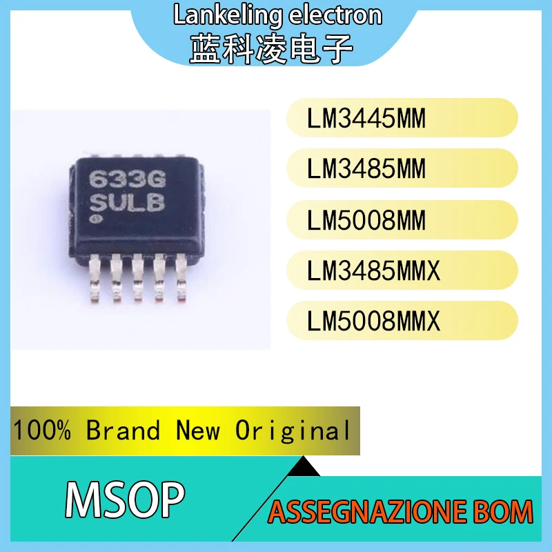 LM3445MM LM3485MM LM5008MM LM3485MMX LM5008MMX SULB S29B SAYB 100% Brand New Original Integrated circuit MSOP
LM3445MM LM3485MM LM5008MM LM3485MMX LM5008MMX SULB S29B SAYB 100% Brand New Original Integrated circuit MSOP