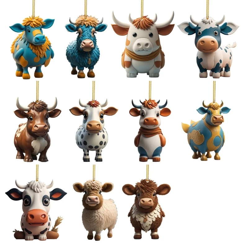 Cartoon Cow Car Pendant Rearview Mirror Pendants Adorable Tree Decoration Acrylic Cow Cartoon Ornament
Cartoon Cow Car Pendant Rearview Mirror Pendants Adorable Tree Decoration Acrylic Cow Cartoon Ornament