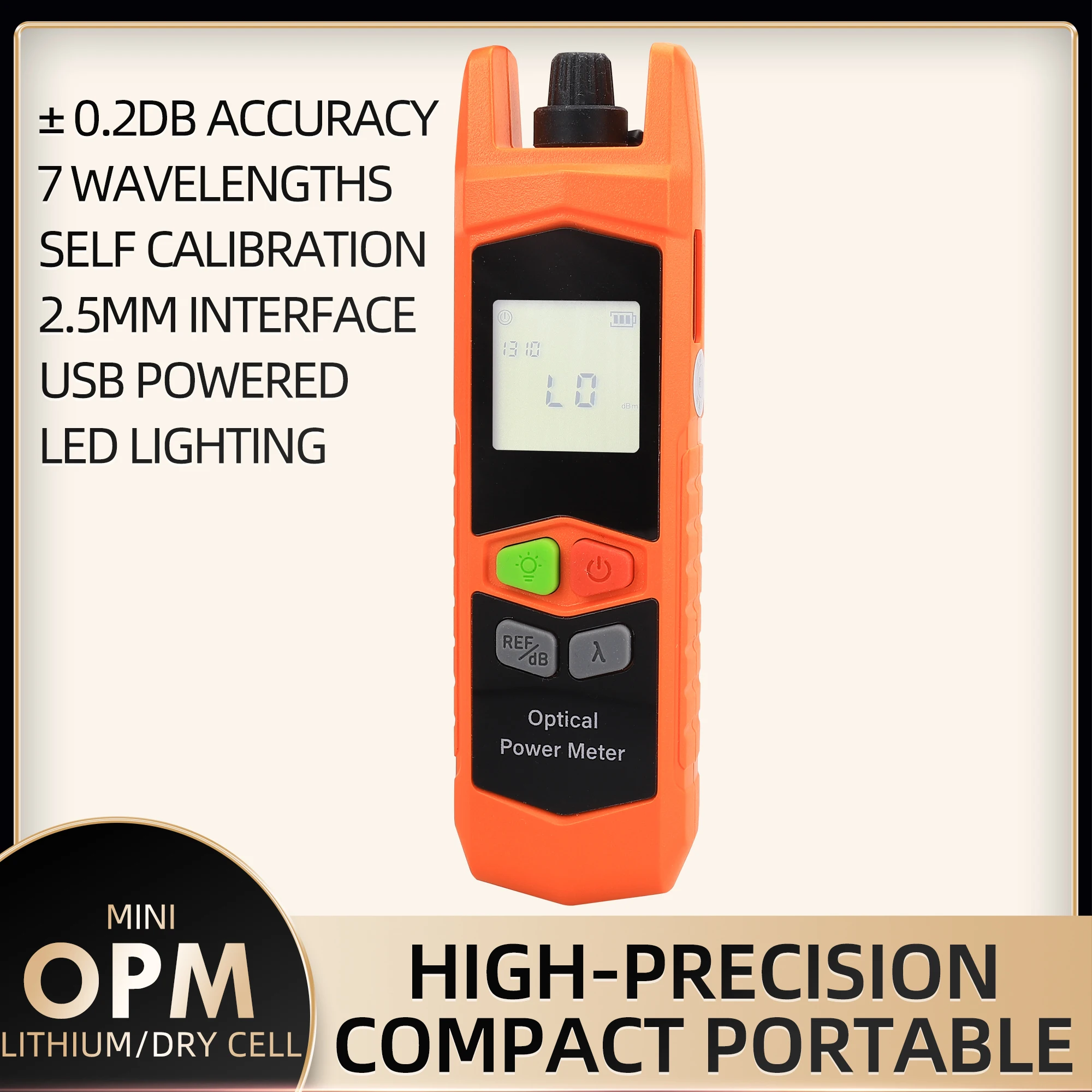 FTTH Telecom Network Engineering Tester Tool Mini Portable Fiber Power Meter 2.5MM Universal Interface Connector FC/ST/SC
FTTH Telecom Network Engineering Tester Tool Mini Portable Fiber Power Meter 2.5MM Universal Interface Connector FC/ST/SC