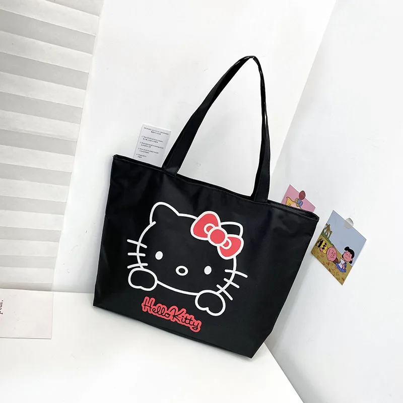

Kawaii Sanrio Anime Canvas Bag Cute Hello Kittys Cartoon Simplicity Portable Printed High-Capacity Shopping Bag Gifts for Girls