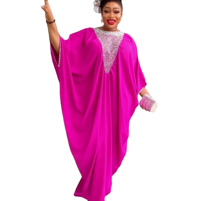 

African Dresses For Women Vetement Femme Dashiki Abaya Diamonds Maxi Dress Africa Clothes Dashiki Ankara Dresses 2024 Spring New