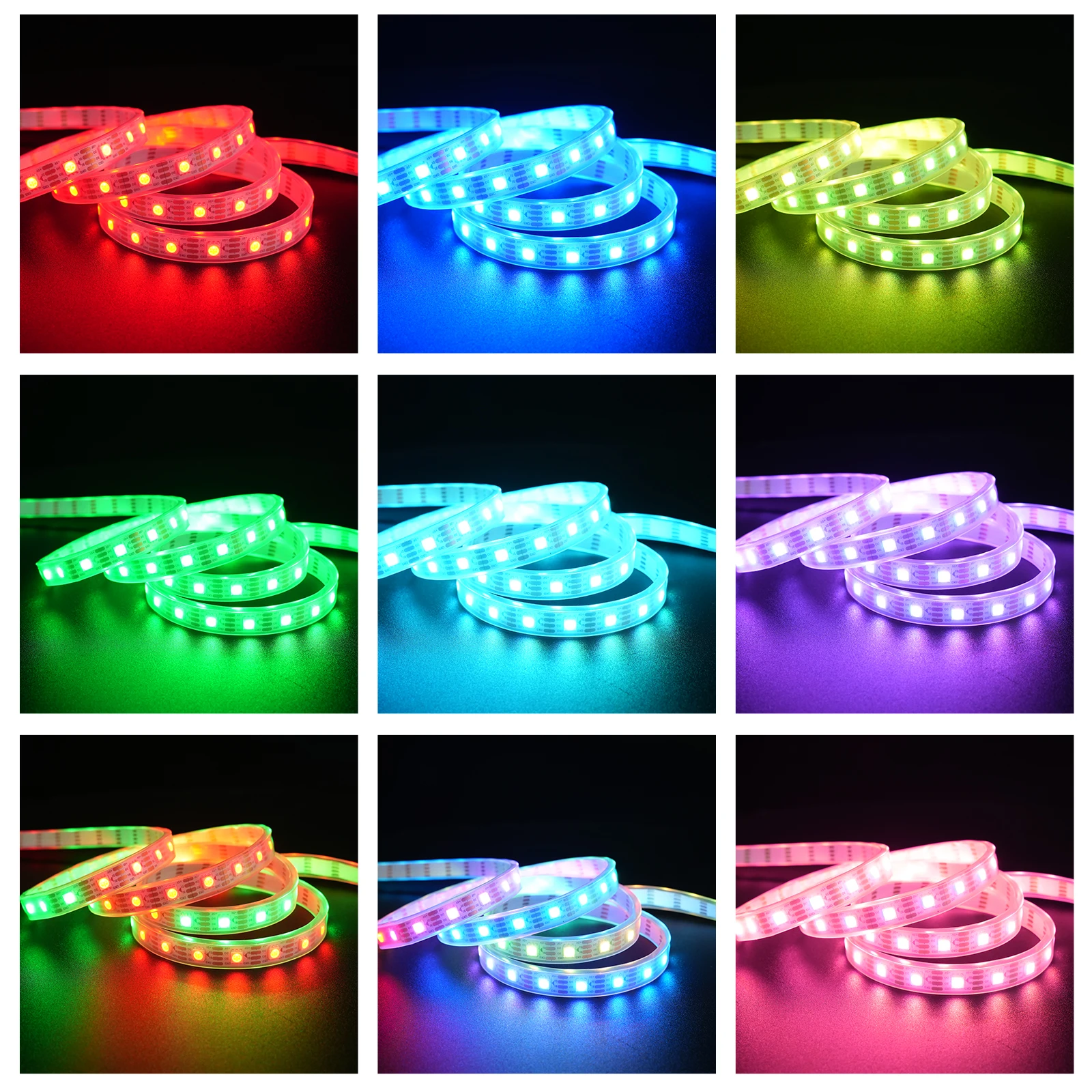 

Модифицируемая гибкая светодиодная лента WS2811 с RGB-подсветкой, 5050 SMD, 30, 60 светодиодов