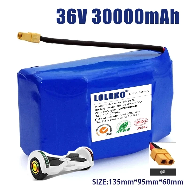 18650 Lithium Battery Pack 36v 10s2p 6-30Ah 30000mAh Electric Scooter Hoverboard Rechargeable 20A BMS for Electric Scooter
18650 Lithium Battery Pack 36v 10s2p 6-30Ah 30000mAh Electric Scooter Hoverboard Rechargeable 20A BMS for Electric Scooter