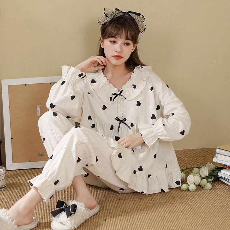 2024 New Long Sleeve Pajamas Sets for Women Autumn Satin Sleepwear Pyjamas Nightwear Set Young Girl Pijama Set Femme Homewear
2024 New Long Sleeve Pajamas Sets for Women Autumn Satin Sleepwear Pyjamas Nightwear Set Young Girl Pijama Set Femme Homewear