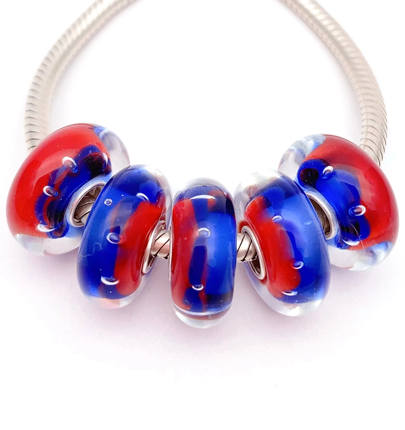 XHYG336 5X 100% Authenticity S925 Sterling Silver Beads Murano GlassBeads Fit European Charms Bracelet Diy Jewelry Lampwork
XHYG336 5X 100% Authenticity S925 Sterling Silver Beads Murano GlassBeads Fit European Charms Bracelet Diy Jewelry Lampwork