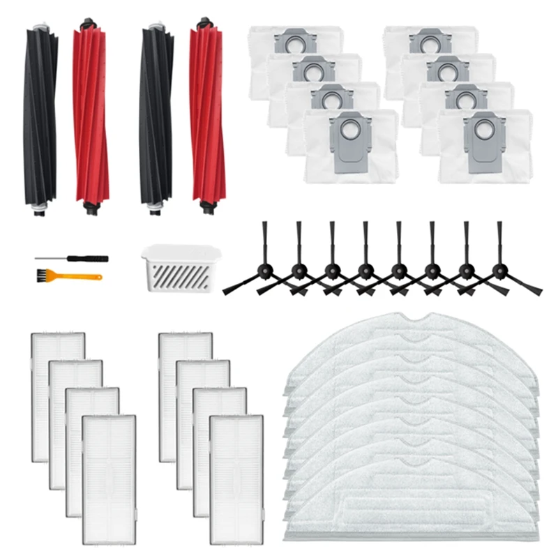 Main Side Brush Hepa Filter Silver Ion Module Spare Parts For Roborock S8 Pro Ultra S8 S8+ Robot Vacuum Cleaner
Main Side Brush Hepa Filter Silver Ion Module Spare Parts For Roborock S8 Pro Ultra S8 S8+ Robot Vacuum Cleaner