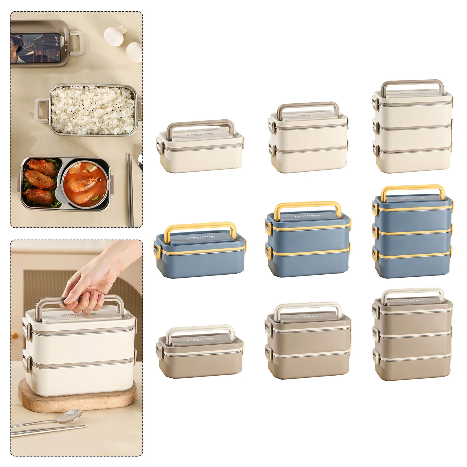 1pc Insulated Lunch Box 304 Stainless Steel Food Grade Material Layered Compartments Design Keep Food Warm Microwave-safe
1pc Insulated Lunch Box 304 Stainless Steel Food Grade Material Layered Compartments Design Keep Food Warm Microwave-safe