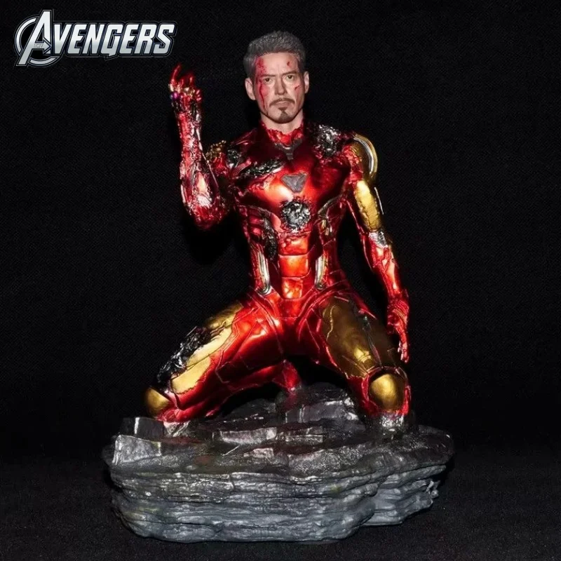 

The Avengers Endgame Anime Figure Iron Man Mk85 Snap Your Model Dolls Gk Kneeling Statue Collection Decoration Birthday Gift