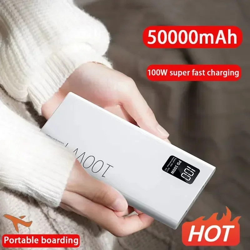100W High Capacity Power Bank 50000mAh Fast Charging Powerbank Portable Battery Charger For iPhone Samsung Huawei
100W High Capacity Power Bank 50000mAh Fast Charging Powerbank Portable Battery Charger For iPhone Samsung Huawei