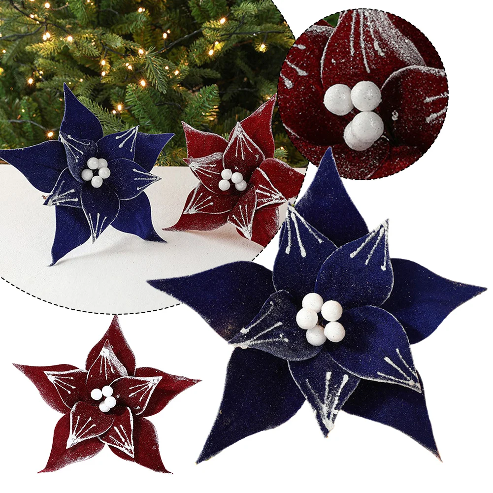 Christmas Poinsettia Glitter Flower Xmas Tree Glitter Hanging Decoration 2024 New Year Home Navidad Fake Flower Pendant
Christmas Poinsettia Glitter Flower Xmas Tree Glitter Hanging Decoration 2024 New Year Home Navidad Fake Flower Pendant