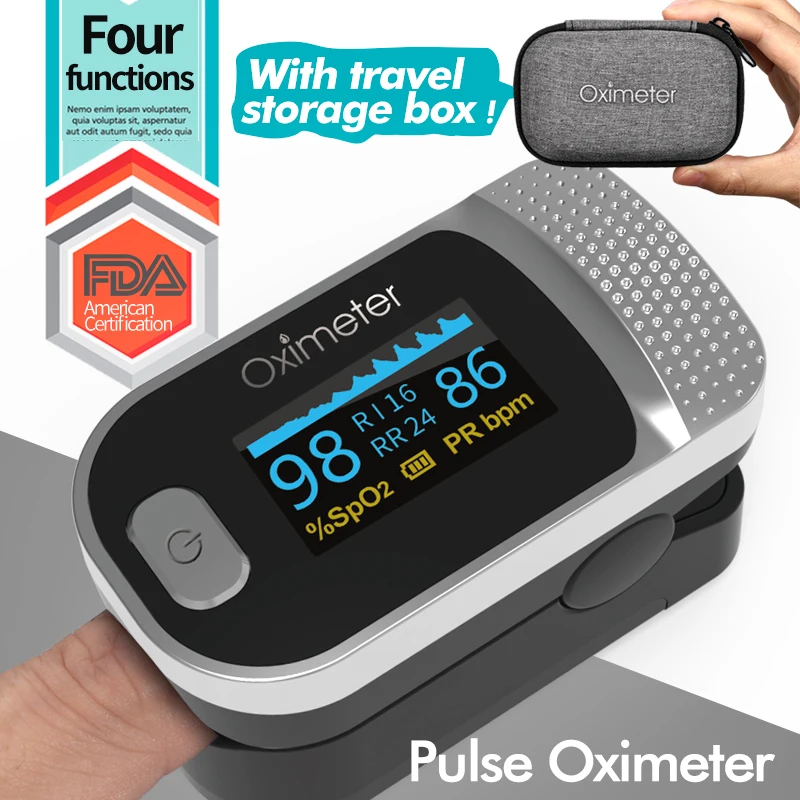Portable Finger Pulse Oximeter Blood Oxygen Heart Rate Saturation Meter Oximetro De Dedo Saturometro Monitor Medical equipment
Portable Finger Pulse Oximeter Blood Oxygen Heart Rate Saturation Meter Oximetro De Dedo Saturometro Monitor Medical equipment