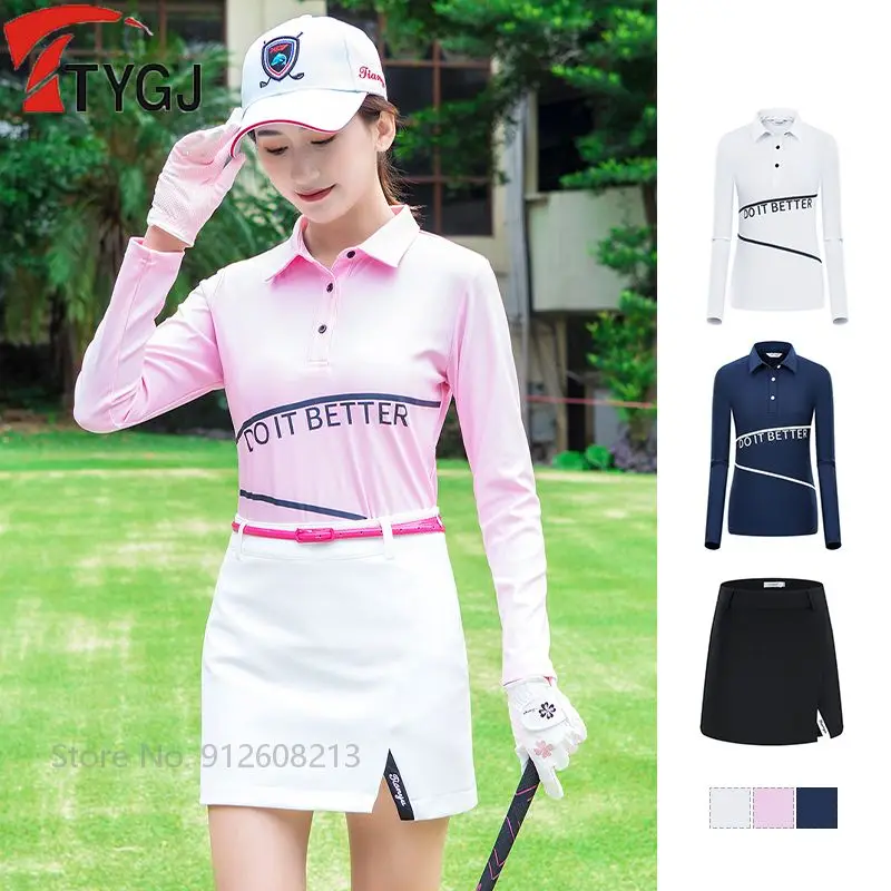 Ttygj Female Golf Tops Anti-exposure Split Golf Skirt Women High Waist Short Skirt Slim Long Sleeve Polo Shirt Lady Clothing Set
Ttygj Female Golf Tops Anti-exposure Split Golf Skirt Women High Waist Short Skirt Slim Long Sleeve Polo Shirt Lady Clothing Set