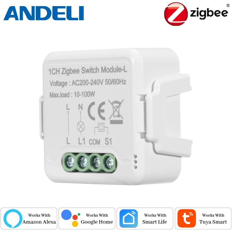 Tuya ZigBee 3.0 Smart Switch Module No Neutral Wire Required Smart Home DIY 1Gang Light Breaker Works with Alexa Google Home
Tuya ZigBee 3.0 Smart Switch Module No Neutral Wire Required Smart Home DIY 1Gang Light Breaker Works with Alexa Google Home