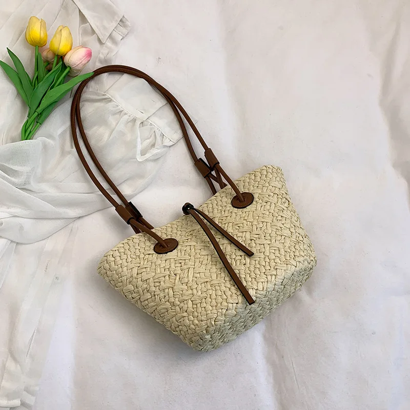 Large Rattan Basket Tote - Designer Wicker Woven Beach Travel Bag 13 S0a2ce42afdbb40ef806ba7a8f814c336v