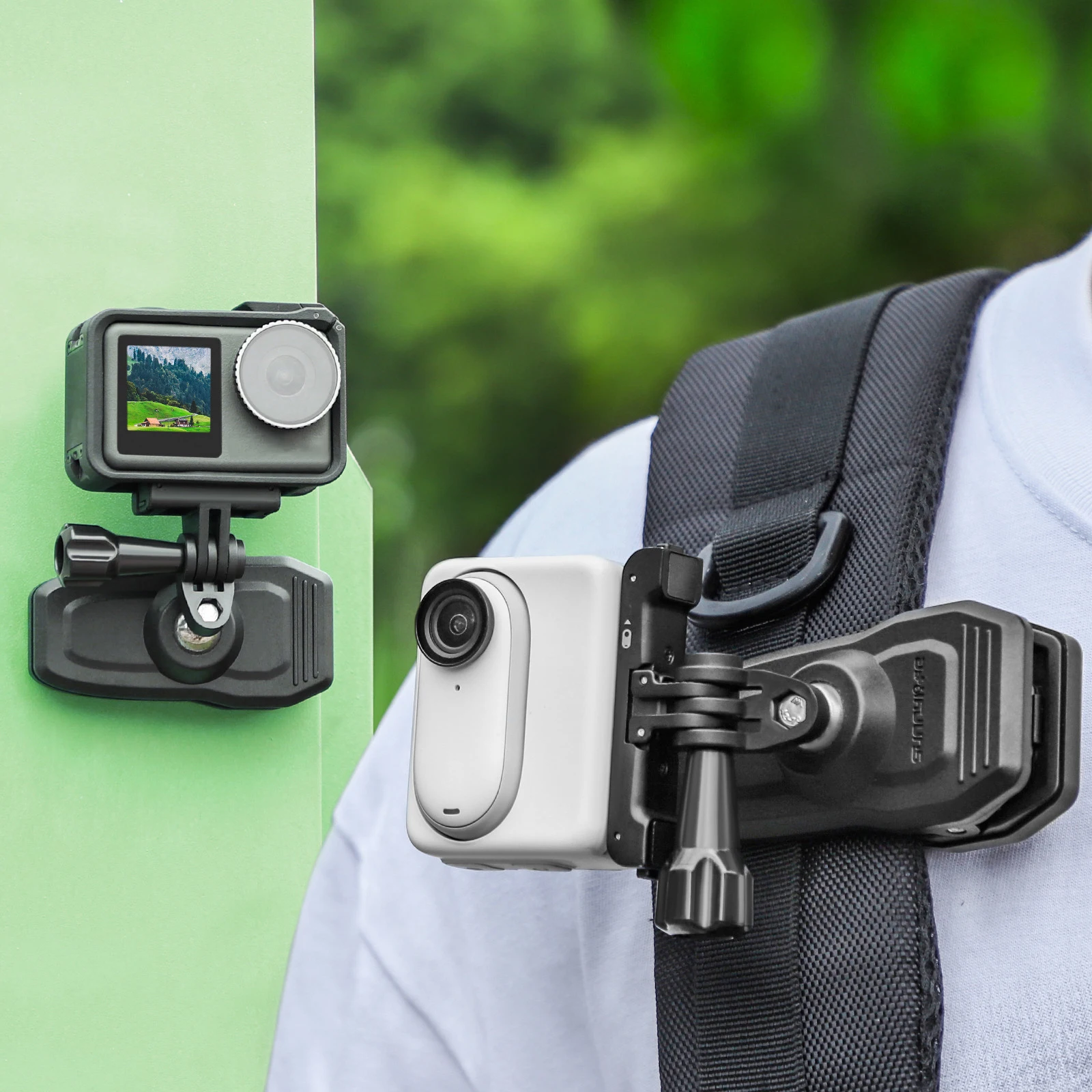 

Черный зажим для рюкзака для камеры GoPro Hero вращение на 360 ° магнитное крепление для рюкзака зажим для Insta360 для камер DJI аксессуары