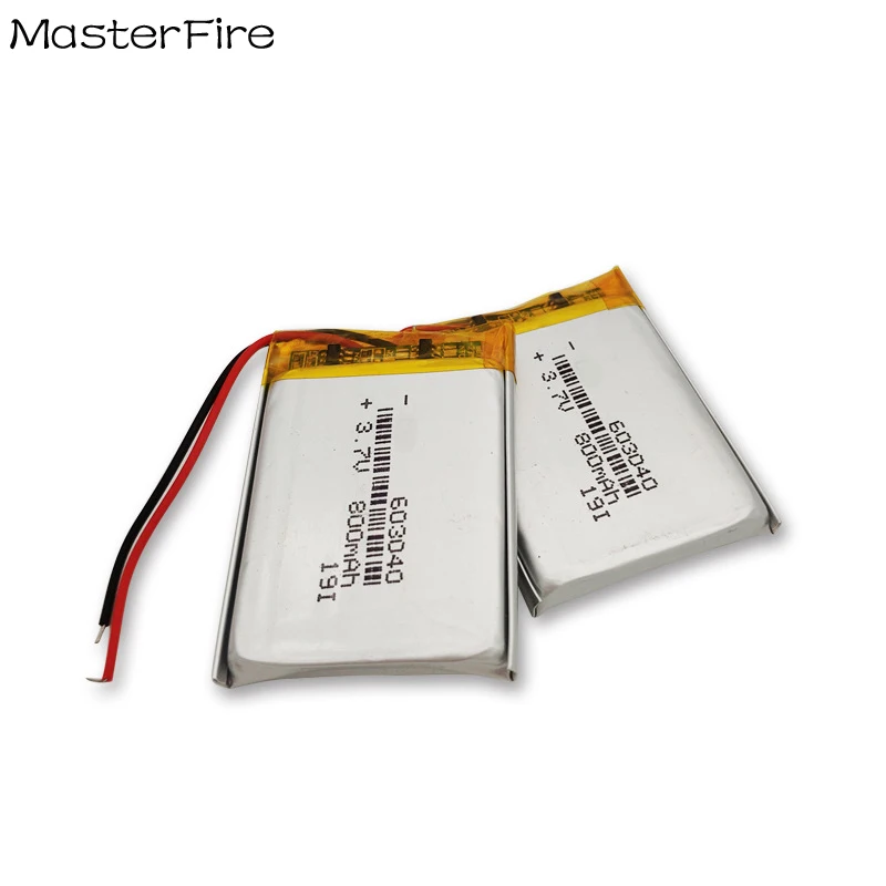 

Wholesale 603040 3.7V 800mah Rechargeable Lithium Polymer Battery for Bluetooth Headset Alarm Table Lamp Camera LED Light Cell