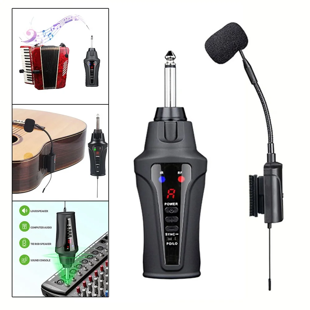 Professional UHF Wireless Mic Receiver Transmitter System For Guitar Accordion With High Capacity Lithium Battery
Professional UHF Wireless Mic Receiver Transmitter System For Guitar Accordion With High Capacity Lithium Battery
