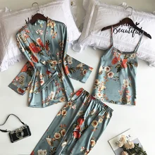 Lisacmvpnel 3 Pcs Printing Women Robe Sets Spaghetti Strap+Cardigan+Pant Set Sexy Fashion Female High Quality Pajamas
Lisacmvpnel 3 Pcs Printing Women Robe Sets Spaghetti Strap+Cardigan+Pant Set Sexy Fashion Female High Quality Pajamas