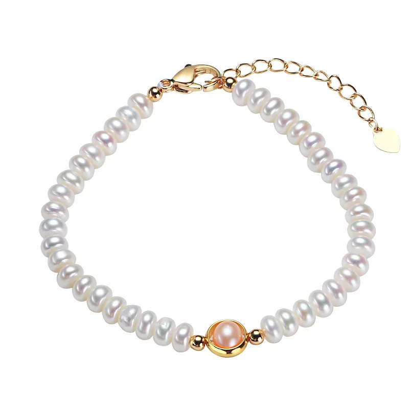 New Natural Freshwater Pearl Fine Simple and Simple Bracelet for Women Fashion Charm bijoux femme 18 K Real Gold Bracelets
New Natural Freshwater Pearl Fine Simple and Simple Bracelet for Women Fashion Charm bijoux femme 18 K Real Gold Bracelets
