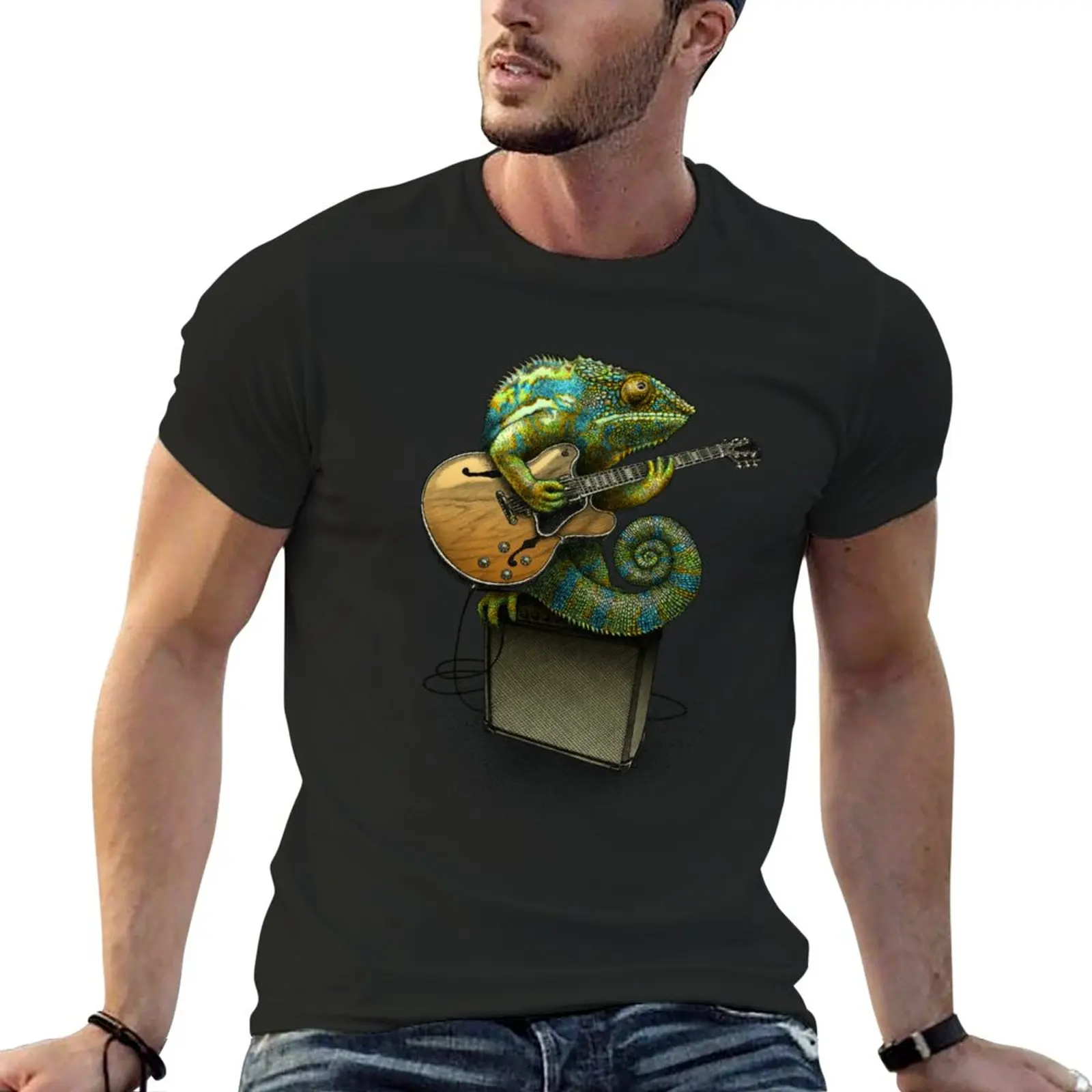 New Chameleon Plays the Blues... plus a few other colors T-Shirt funny t shirts Oversized t-shirt Short sleeve Men's t-shirt
New Chameleon Plays the Blues... plus a few other colors T-Shirt funny t shirts Oversized t-shirt Short sleeve Men's t-shirt