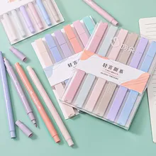 6 Pcs/Set Soft Tip Double Head Highlighter pen Light Color Kawaii Marker Fluorescent pen Scrapbooking Painting Stationery
6 Pcs/Set Soft Tip Double Head Highlighter pen Light Color Kawaii Marker Fluorescent pen Scrapbooking Painting Stationery