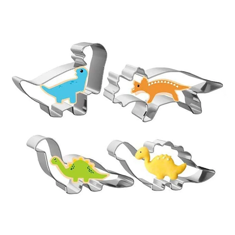 4Pcs Dinosaur Pattern Fondant Mold Stainless Steel Cookie Cutter Animal Clay Kid Gifts For Biscuit Baking Tools Kitchen Supplies
4Pcs Dinosaur Pattern Fondant Mold Stainless Steel Cookie Cutter Animal Clay Kid Gifts For Biscuit Baking Tools Kitchen Supplies