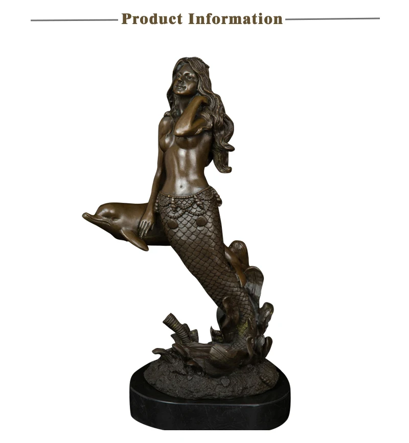 Женская статуя искусства, украшение для стола, статуэтка с дельфином и русалочкой, роскошные подарки
Женская статуя искусства, украшение для стола, статуэтка с дельфином и русалочкой, роскошные подарки