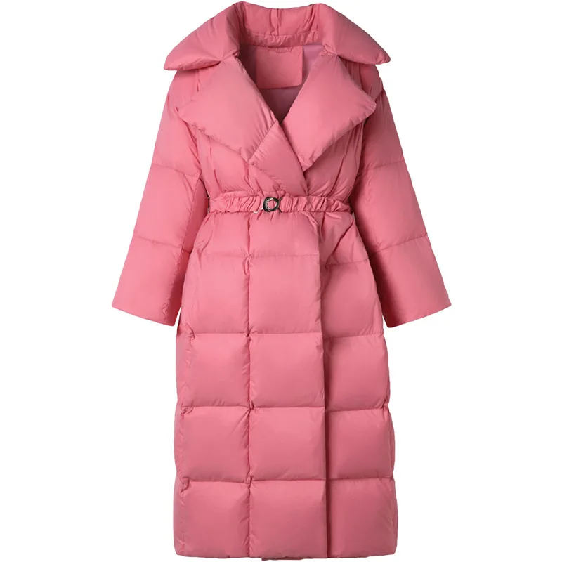 Large goose down down jacket for women's winter new mid length knee length thickened loose coat
Large goose down down jacket for women's winter new mid length knee length thickened loose coat