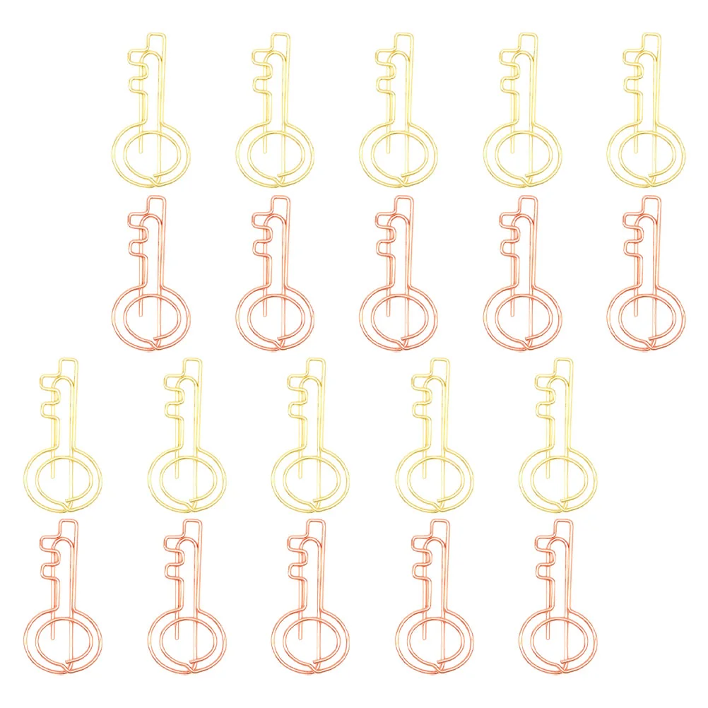 

20 Pcs Cute Metal Bookmarks Stationery Paper Clip Paperclips for Document File Test