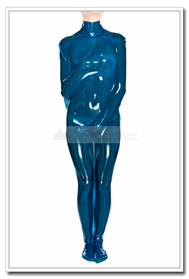 

Civet Latex Catsuit Rubber Gummi Vac Body Bandage Sexy Cool Playsuit Customize .4mm z1