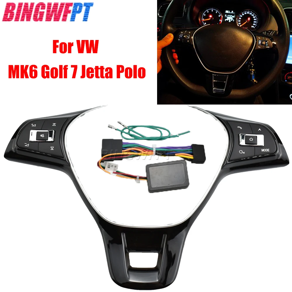 

Новинка для VW MK6 Golf 7 Jetta Polo, Модифицированная Многофункциональная кнопка управления рулевым колесом, переключатели, Кнопка громкости, кнопка переключения звука