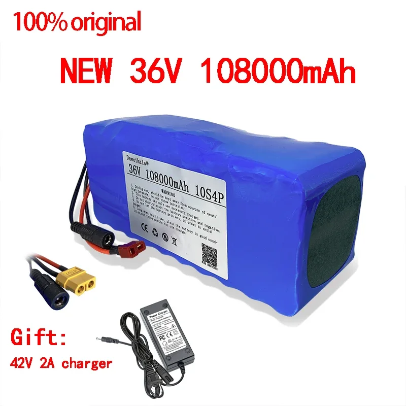 New Original 36V Battery 10S4P 108Ah 36v 18650 Battery pack 500W 42V 108000mAh for Ebike electric bicycle with BMS 42V Charger
New Original 36V Battery 10S4P 108Ah 36v 18650 Battery pack 500W 42V 108000mAh for Ebike electric bicycle with BMS 42V Charger