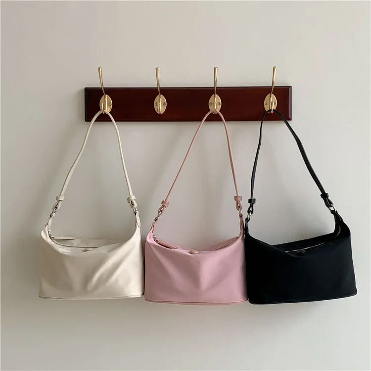 Simple Nylon Cloth Women's Handbags Fashion Ladies Shoulder Bags Solid Color Female Underarm Bag Casual Tote Bag with Zipper
Simple Nylon Cloth Women's Handbags Fashion Ladies Shoulder Bags Solid Color Female Underarm Bag Casual Tote Bag with Zipper