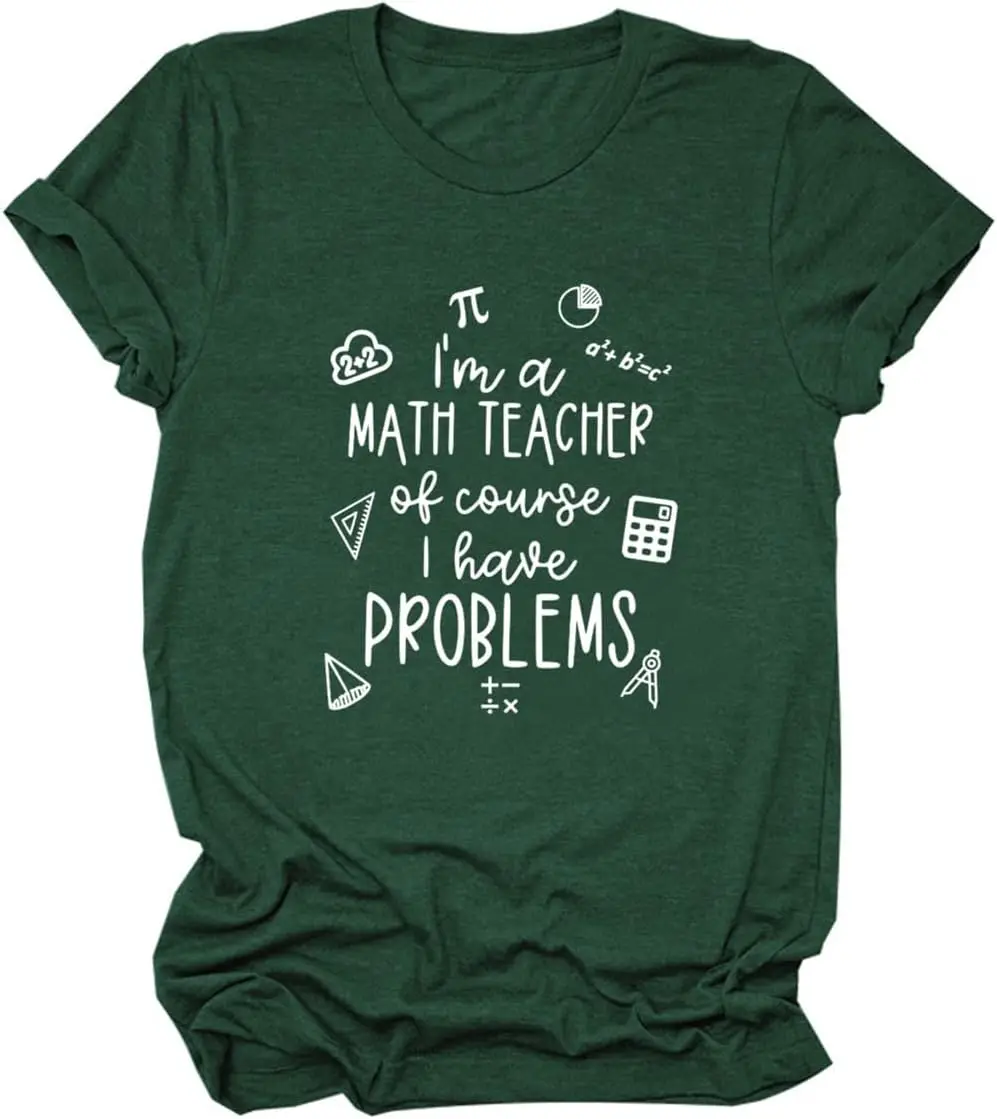 Women Funny Math Teacher Shirts Math Lover Gift Summer Letter Teacher Appreciation Graphic Tees New Teacher T-Shirt
Women Funny Math Teacher Shirts Math Lover Gift Summer Letter Teacher Appreciation Graphic Tees New Teacher T-Shirt