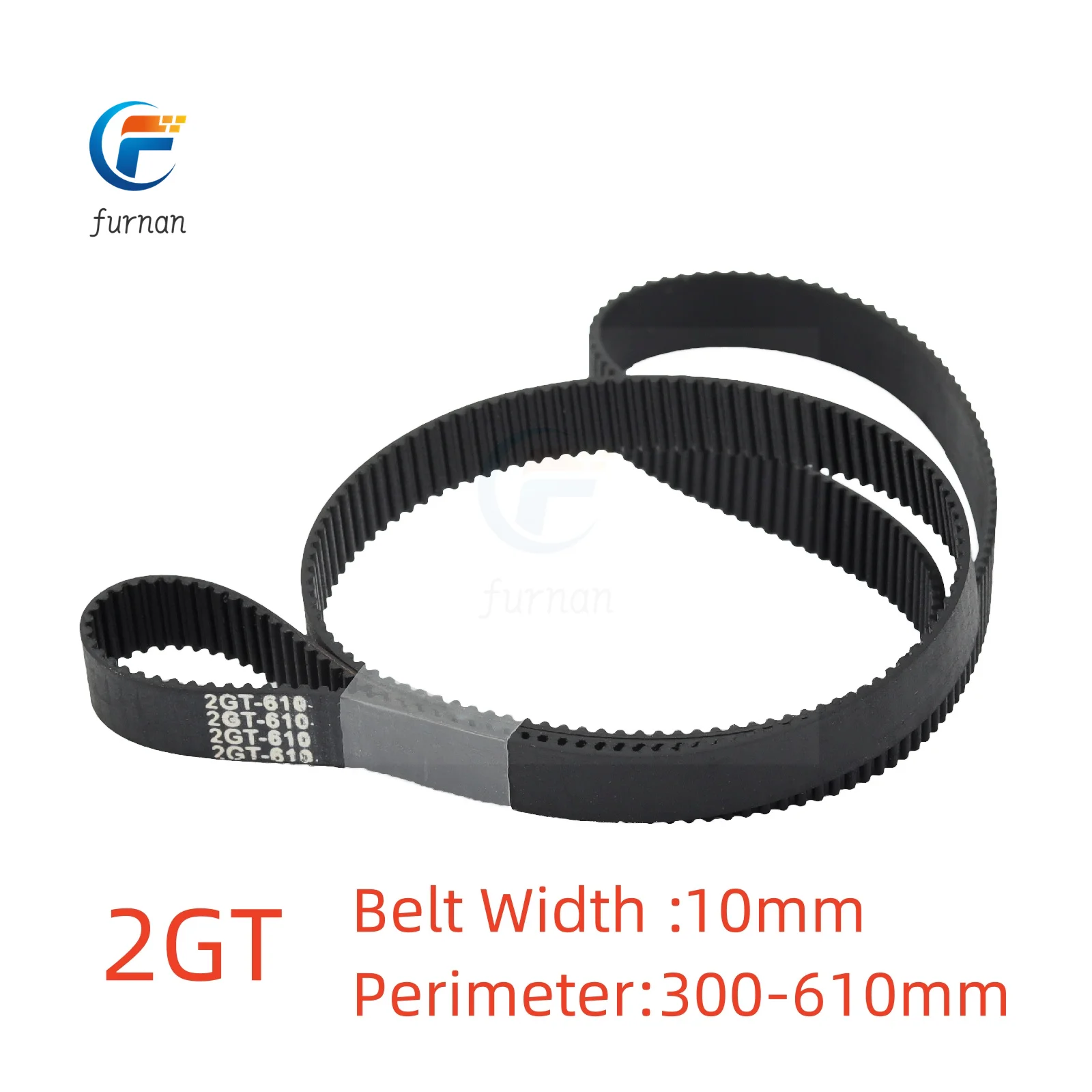 

3D Printer Belt GT2 Width 10mm Closed Loop Rubber 2GT Timing Length 300 320 350 360 376 380 400 500 600 610mm Transmission belt