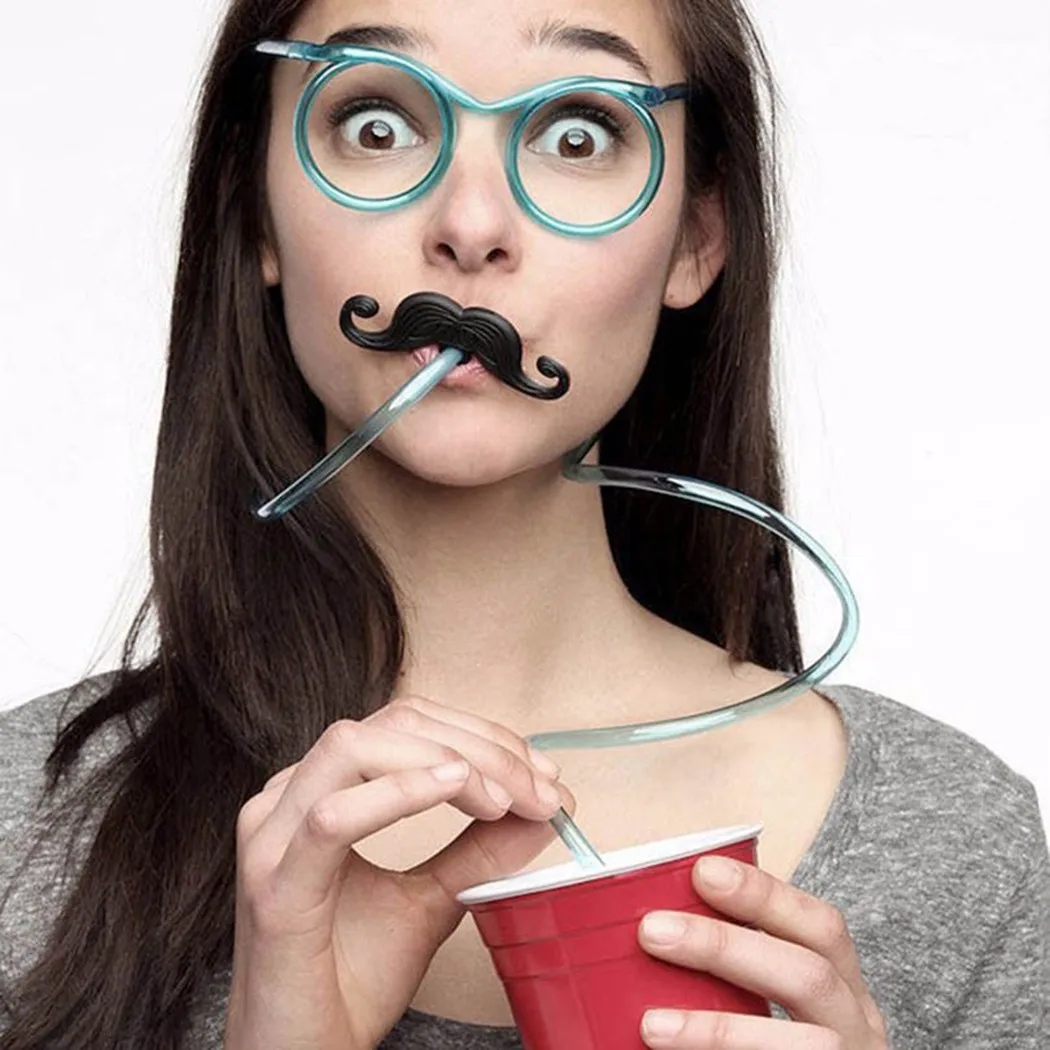Funny Soft Glasses Beard Straws Flexible Drinking Tube Birthday Holiday Party Accessories Plastic Drinking Straws
Funny Soft Glasses Beard Straws Flexible Drinking Tube Birthday Holiday Party Accessories Plastic Drinking Straws