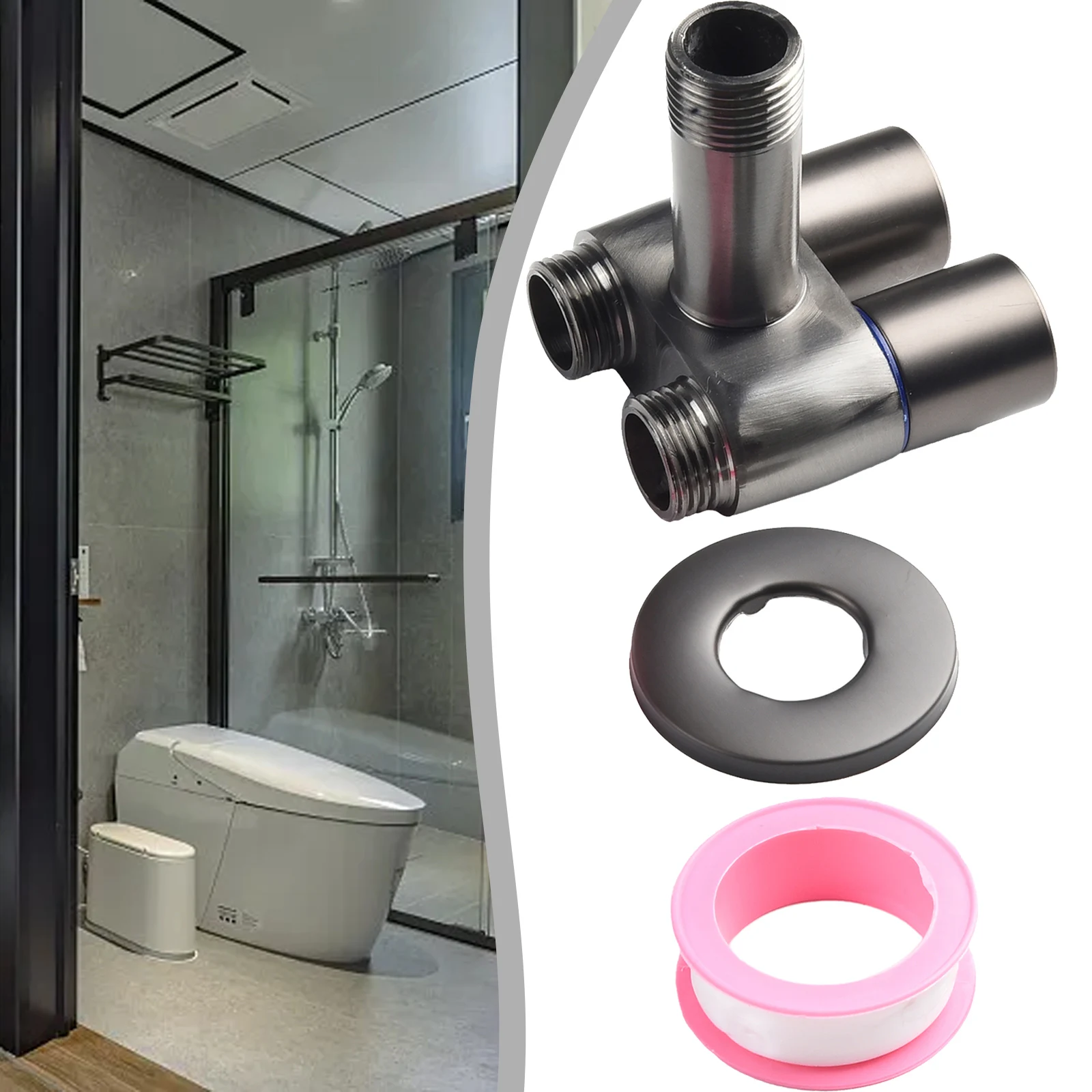 G1/2 1 In 2 Out Double Control Washing Machine Faucet Bathroom Triangle Valve Bathroom Toilet Bidet Sprayer Faucet Accessories
G1/2 1 In 2 Out Double Control Washing Machine Faucet Bathroom Triangle Valve Bathroom Toilet Bidet Sprayer Faucet Accessories