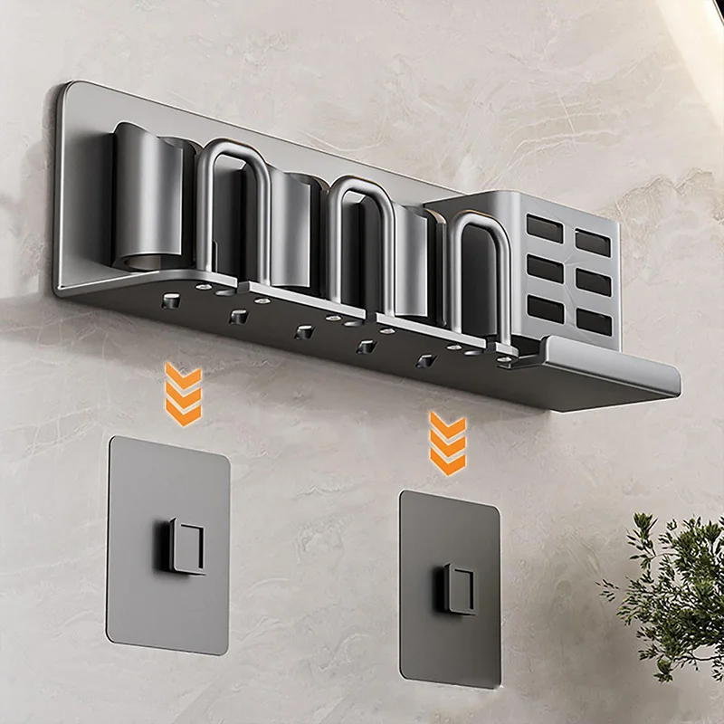 Aluminum Alloy Toothbrush Holder Multi-Function Toothbrush Cup Holder Wall Mounted No Drill Bathroom Organizer Bathroom Storage 10 S0a3eb0f9333f43be8cfe88b258580eaaO