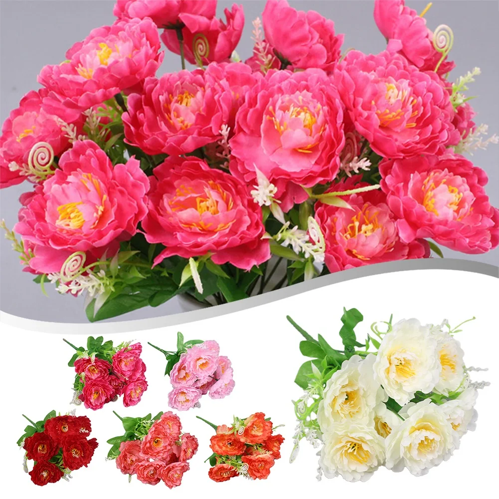 1pcs 7 Heads Silk Peony Bouquet Artificial Flowers Wedding Living Room Autumn Decor Fake Flowers For DIY Crafting Arrangement
1pcs 7 Heads Silk Peony Bouquet Artificial Flowers Wedding Living Room Autumn Decor Fake Flowers For DIY Crafting Arrangement