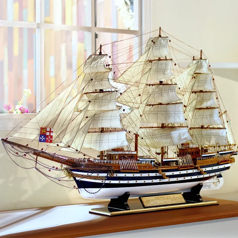 Wooden Simulation Sailboat Model Decoration Vespucci Number 90cm Large Solid Wood Boat Craft Ship Gift
Wooden Simulation Sailboat Model Decoration Vespucci Number 90cm Large Solid Wood Boat Craft Ship Gift