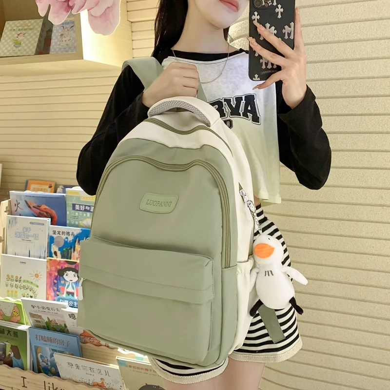 

Waterproof Fashion Backpack for Teenager Girls Bookbag High Shool Bagpack Travel Women Laptop Mochila College Bag