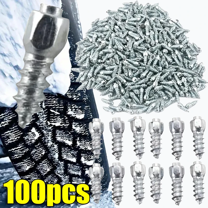 

20/100Pcs Univesal Car Winter Anti-Slip Screws Nails Tools Auto Motorcycle Bike Shoe Anti Skid Snow Spikes Studs Screws