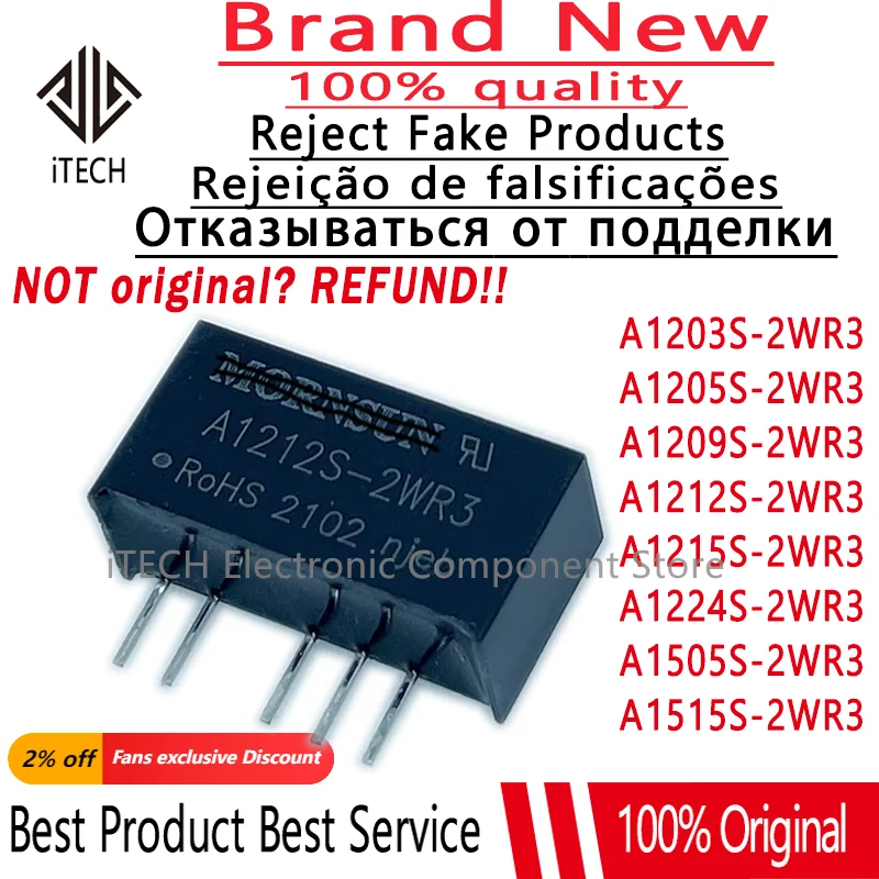 

5PCS Original and Genuine A1203S-2WR3 A1205S-2WR3 A1209S-2WR3 A1212S-2WR3 A1215S-2WR3 A1224S-2WR3 A1505S-2WR3 A1515S-2WR3 DIP-5