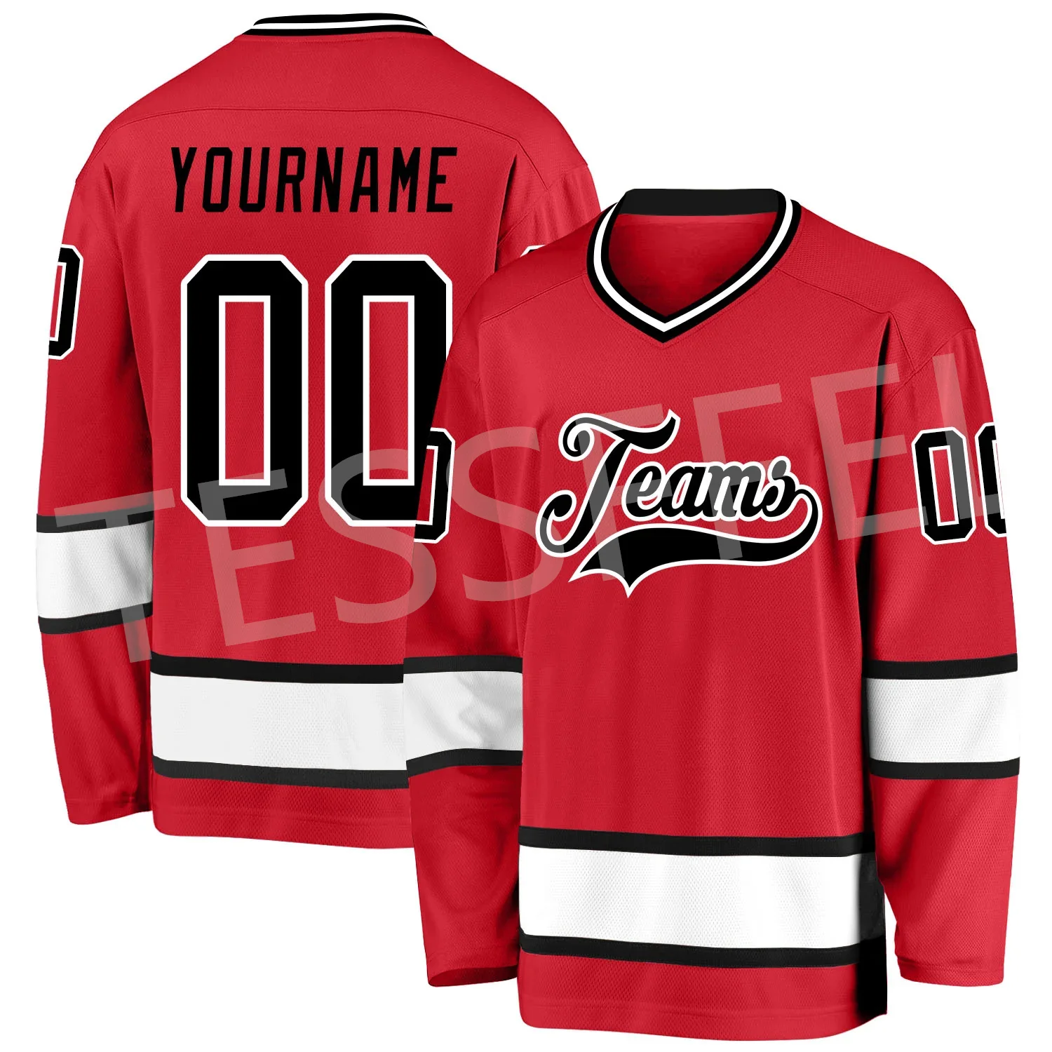 

Drop Shipping Custom Name Hockey Jersey Team Logo Vintage Long Sleeves Retro 3DPrint Pullover Harajuku Casual Sweatshirts AX10