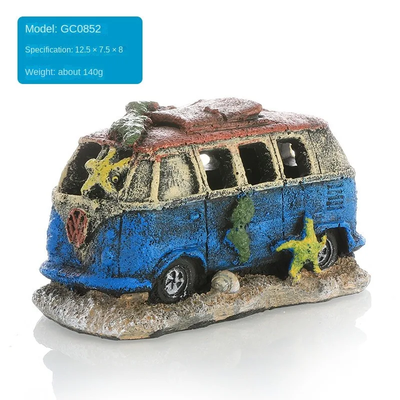 Aquarium decoration car wreckage fish tank aquascape resin crafts fish and shrimp dodge ornaments bus
Aquarium decoration car wreckage fish tank aquascape resin crafts fish and shrimp dodge ornaments bus