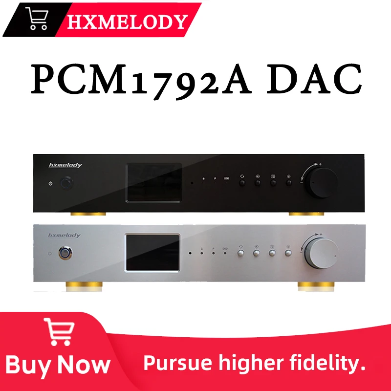 Hxmelody Dual PCM1792A Decoder DAC Fully Balanced Digital Audio DSD128 Hardwired PCM192K USB Digital Interface
Hxmelody Dual PCM1792A Decoder DAC Fully Balanced Digital Audio DSD128 Hardwired PCM192K USB Digital Interface